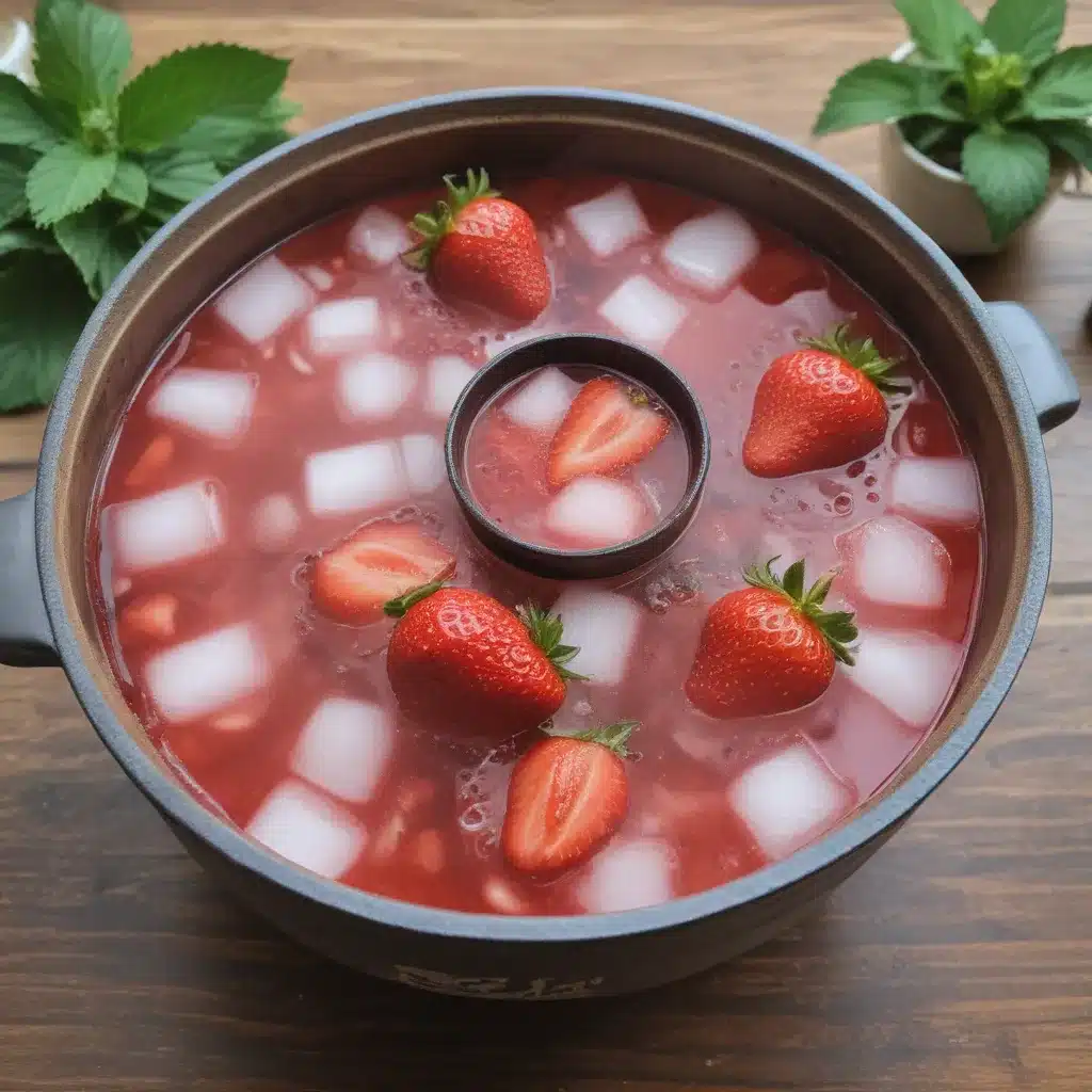 Cool Down Hot Pots with Icy Strawberry Soju