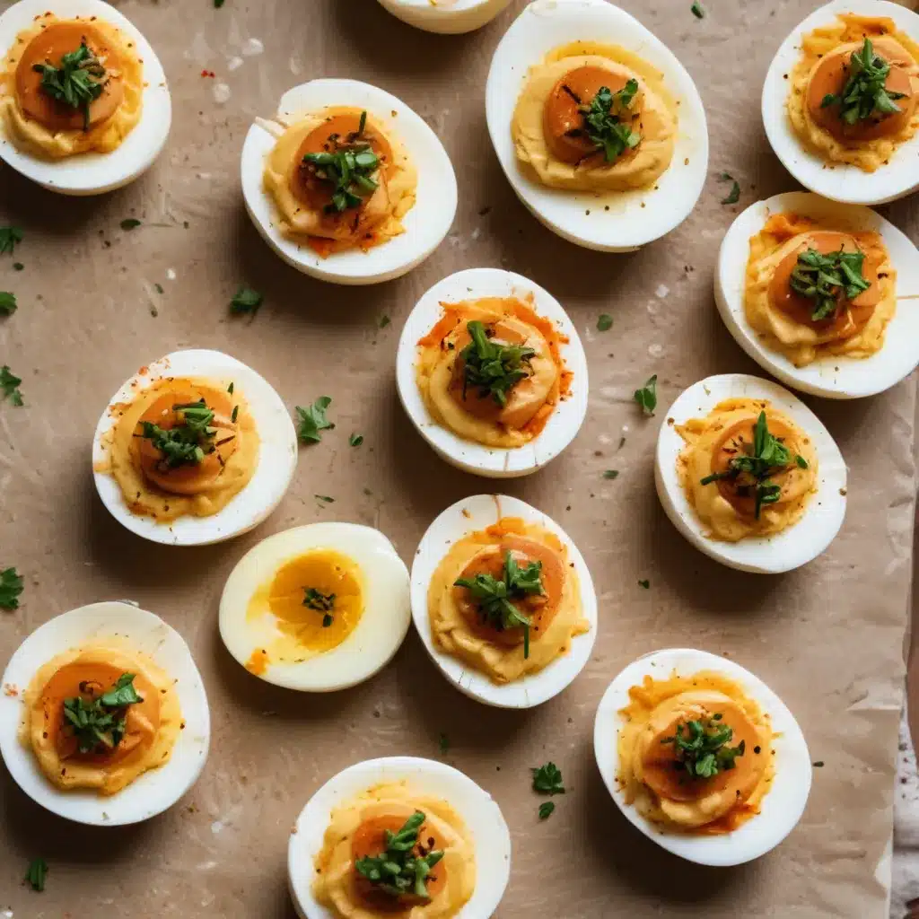 Kimchi Deviled Eggs – A Perfect Snack
