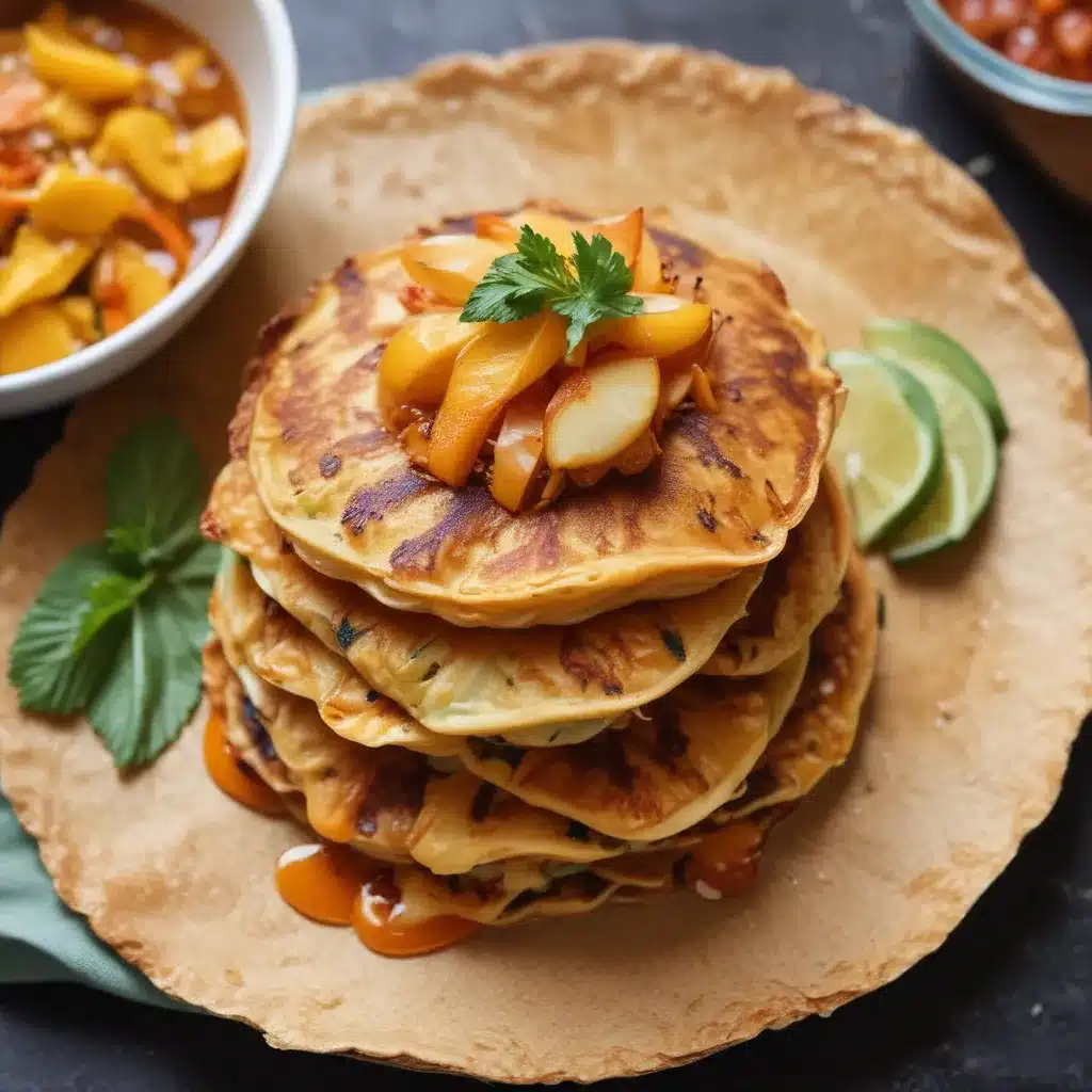 Kimchi Pancakes Get a Tropical Twist with Mango