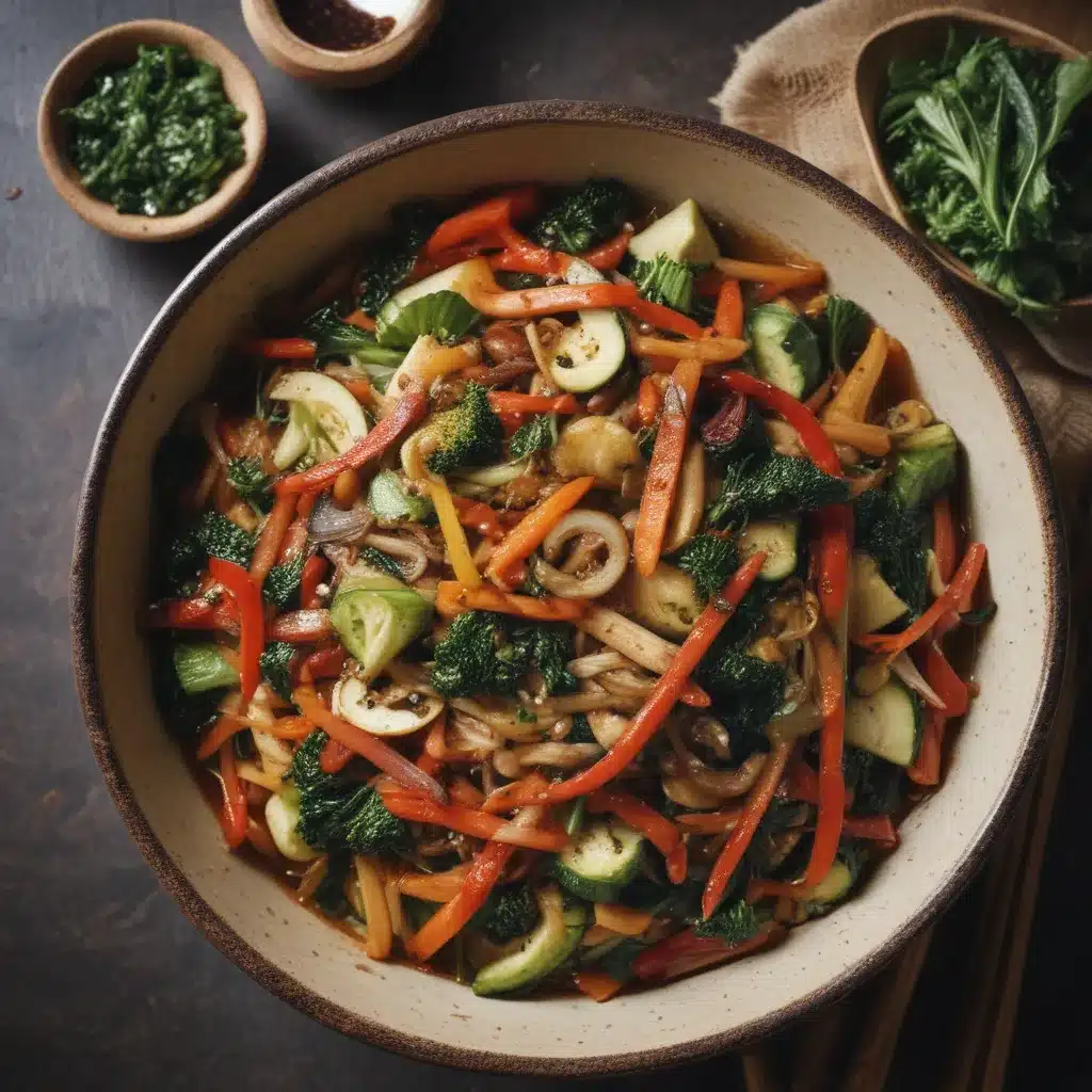 yachae buchim – stir fried vegetables